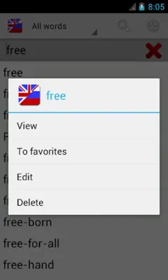 Vvs English Russian Dictionary android App screenshot 4