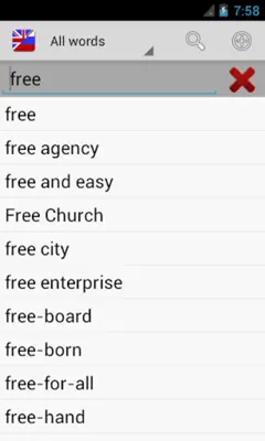 Vvs English Russian Dictionary android App screenshot 8